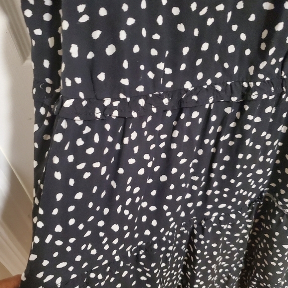Beachlunchlounge Womens Tiered A-Line Dress Black and White Print Sz Small - Picture 4 of 8